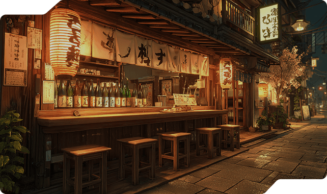 Cafe conversation scene